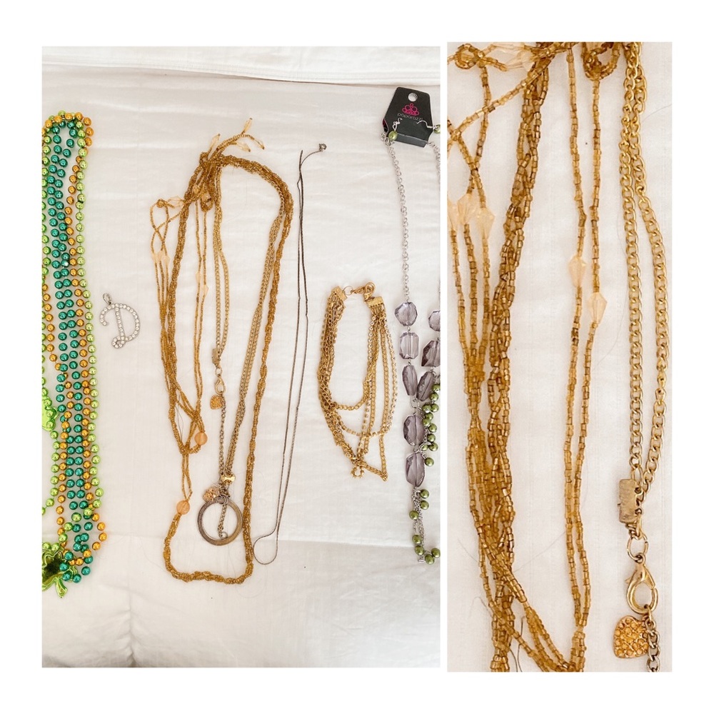 Bundle of long oversized necklace lot